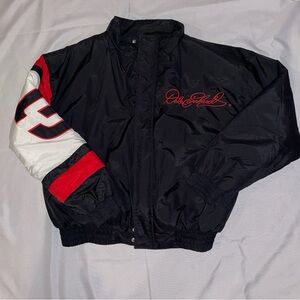 NASCAR Dale Earnhardt #3 Black and Red Nylon Jacket with Signature Logo Large